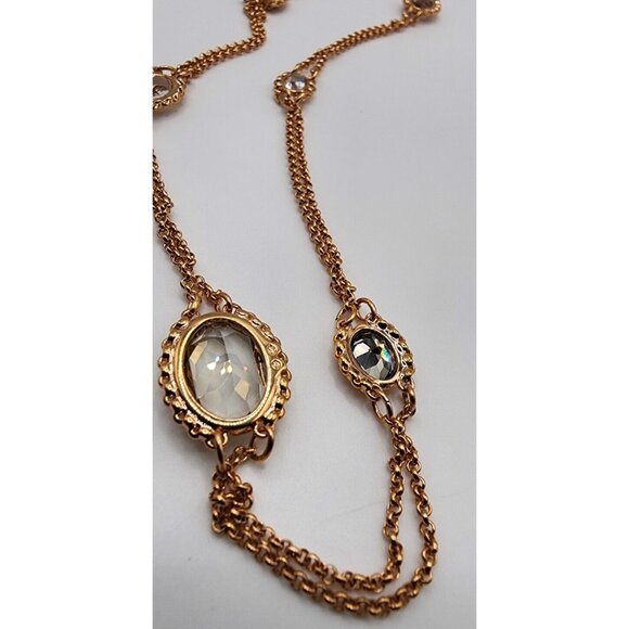 New Swarovski Rose Gold Fragment Multicolor Crystal Double Strand Necklace 2017 - Picture 13 of 16